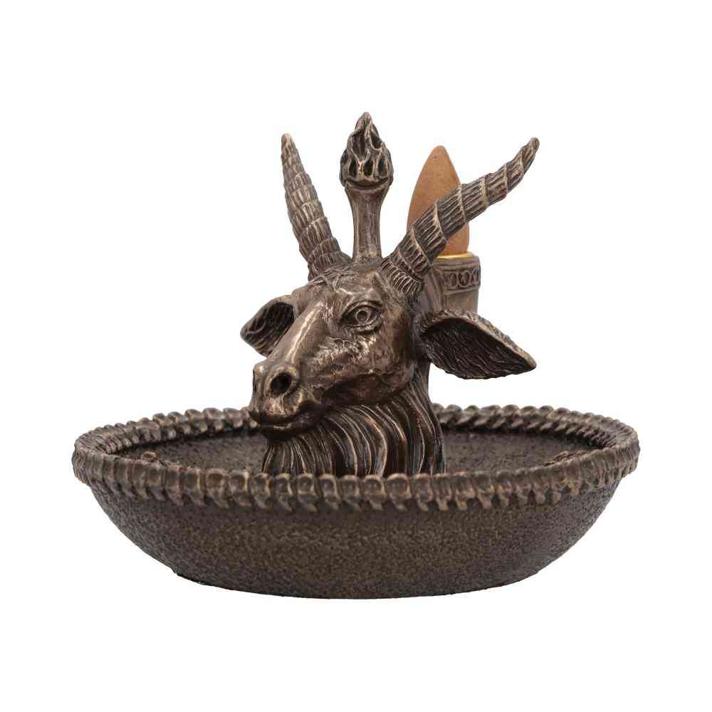 Nemesis Now - Baphomet's Wealth 13cm Backflow Incense burner - Bronze coloured
